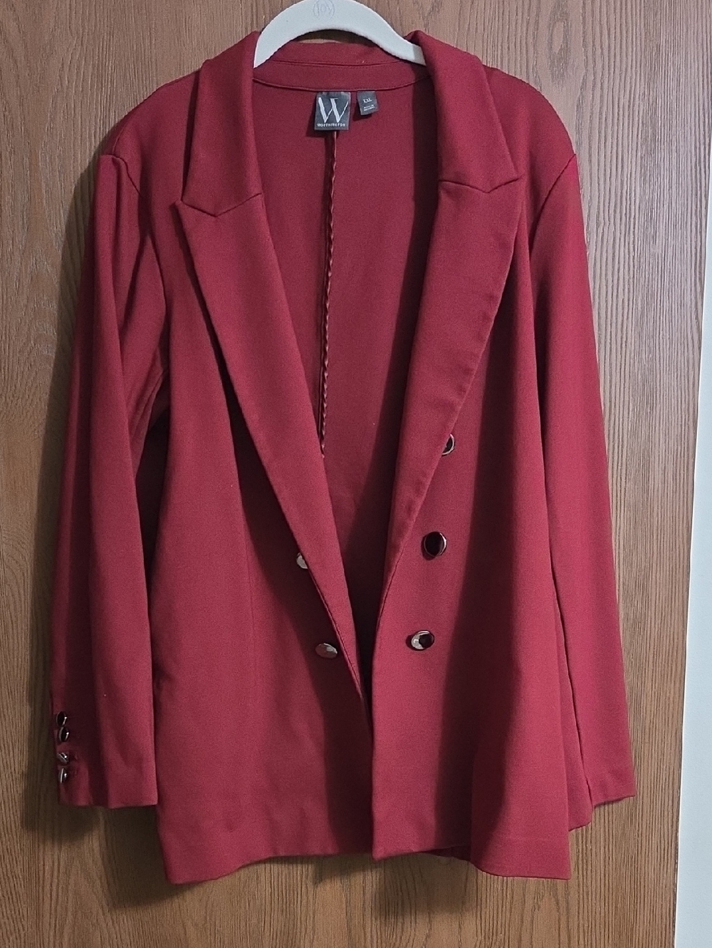 Worthington Red Double-Breasted Blazer